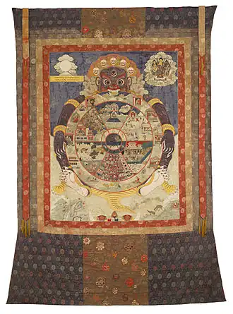 Roue de l'existence karmique, vers 1800, Birmingham Museum and Art Gallery.