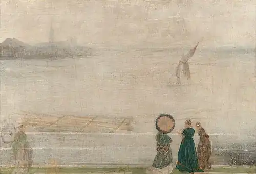 Battersea Reach from Lindsey Houses, 1864-1871Glasgow, Hunterian Art Gallery
