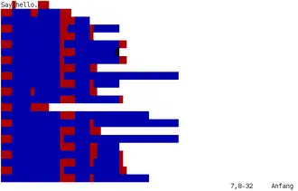 Whitespace n'utilise que des caractères invisibles (colorés, ici). La page est en apparence totalement vide.