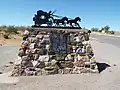 Borne de voisinage où le massacre de Wickenburg a eu lieu.