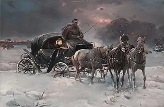 Voyageur lors d'une nuit d'hiver, sans date