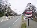 Limite communale dans le quartier de La Courrouze.