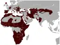Aire de répartition du Chat sauvage