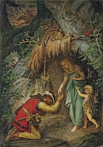Geneviève de Brabant, peinture de Wilhelm Walther&nbsp;(de)