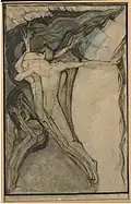 Purgatory, Encre et craie sur papier, 1943