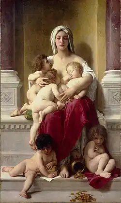 La Charité, Bouguereau , 1878.