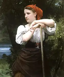 "récolte du foin" - les saisonniers s'activent au rythme des saisons(œuvre de William Bouguereau - XIXe&nbsp;siècle).