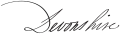 Signature de William Cavendish