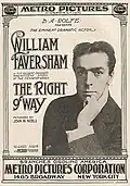 Dans The Right of Way (it) (1915, poster promotionnel)