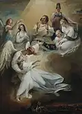 L'Apothéose de Louis XVI, (cette scène représente la mort de Louis XVI), par William Hamilton, fin du XVIIIe&nbsp;siècle.