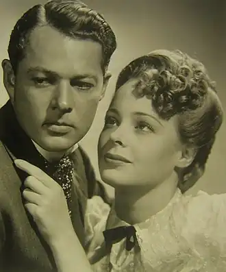 Avec William Henry, dans Jennie (en) (1940, photo promotionnelle)