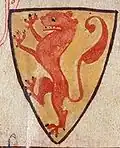 Armoiries de Guillaume&nbsp;II de Hollande dans un manuscrit médiéval.