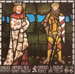 Le roi Arthur et Lancelot, Harden Grange (1862).