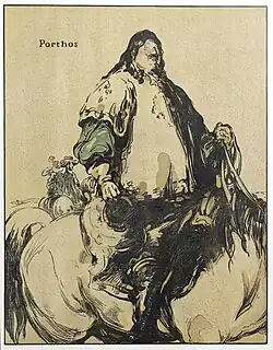 Lithographie du peintre William Nicholson, Characters of Romance, 1900.