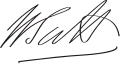 Signature de William Pitt le Jeune