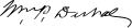 Signature de William Pope Duval