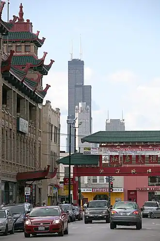 Depuis le quartier de Chinatown.