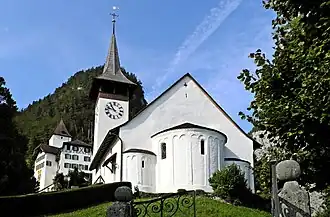 Château et église de Wimmis.