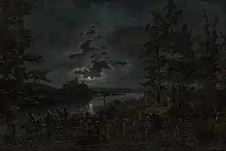 Peinture de Wincenty Dmochowski représentant le siège de Punia