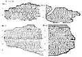 Copie des signes de la Chronique P, relatant les relations entre Babylone et l'Assyrie, par Hugo Winckler.