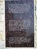 Plaque trilingue à Winnipeg.