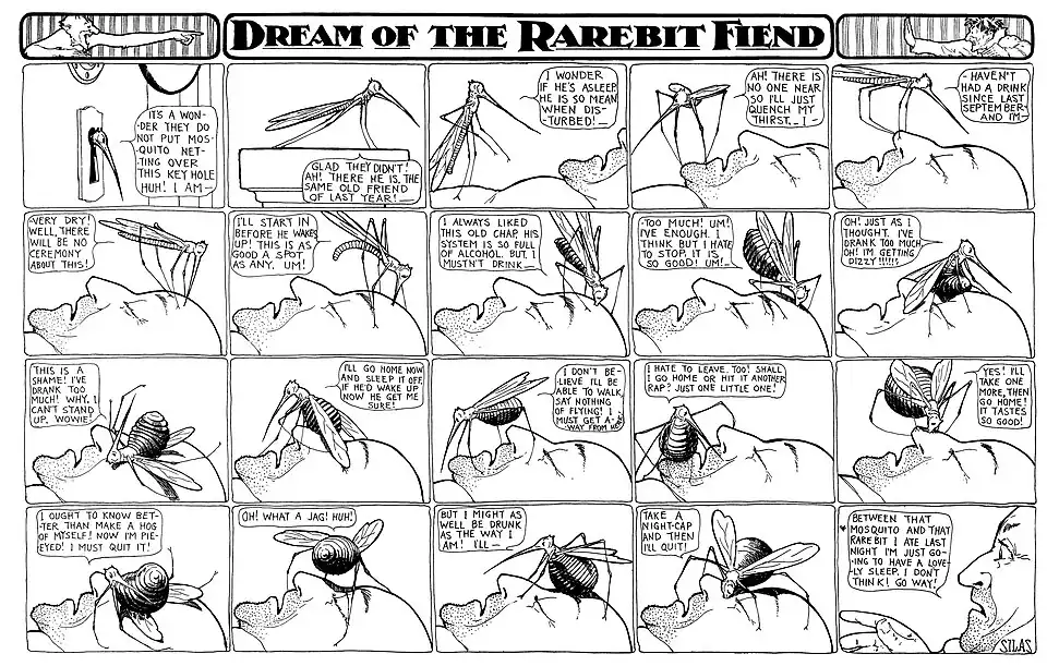 Comic strip de vingt cases de "Dream of the Rarebit Fiend"