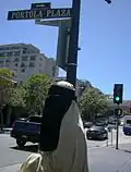 Femme portant un niqab en Californie (2008).
