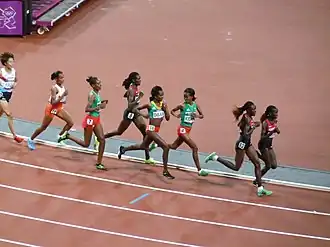 Photographie des coureuses lors du 10&nbsp;000 m