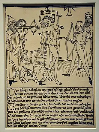 Impression (xylographie) obtenue à l'aide de la planche de bois gravée, Londres, British Museum.