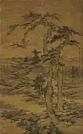 Deux pins. 1328. Rouleau vertical, 180x111,4&nbsp;cm. National Palace Museum, Taipei.