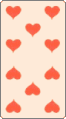 Dix de cœur d'un jeu de tarot du XIXe&nbsp;siècle