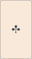 As de trèfle dans le Wüst Tarock, tarot du cartier allemand C.L. Wüst au XIXe&nbsp;siècle ; aucun index n'est indiqué sur la carte.