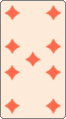 Neuf de carreau d'un jeu de tarot du XIXe&nbsp;siècle