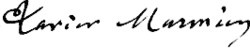 signature de Xavier Marmier