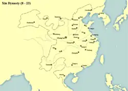 Description de l'image Xin Dynasty.png.