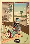 Série Nijūshi kō mitate e awase : Le tissage de Tōei