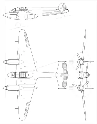 vue en plan de l’avion