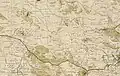 Deir Ayoub en 1943 (échelle 1:20&nbsp;000, le village est au milieu à gauche).