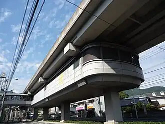 Vue extérieure de la station.
