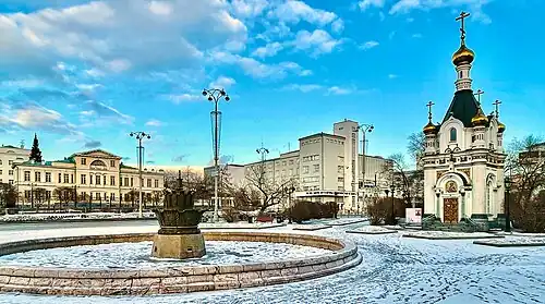 Vue hivernale.