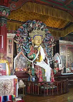 Buuddha Maitreya au monastère Yiga Choeling