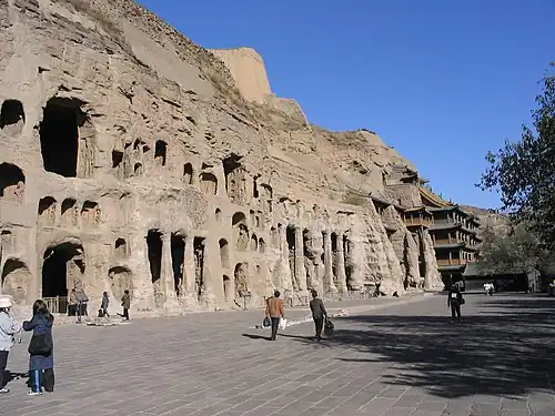 Grottes de Yungang, sur env. 1&nbsp;km. de long.