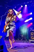 Marianne Sveen du groupe Katzenjammer au Zelt-Musik-Festival.