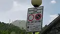 Signal de début de ZTL à Etroubles.