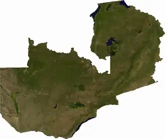 carte : Géographie de la Zambie