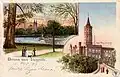 Le château des Piast à Legnica sur une carte postale de 1899