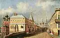 Rue Varvarka (ru) et Zariadié avec la résidence des Romanov au XIXe siècle.