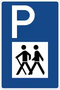 Parc de stationnement pour randonneurs