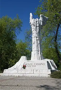 Le monument à la Bataille du Monte Cassino rue Anders à Varsovie