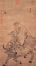 Lao Tseu sur un bœuf.